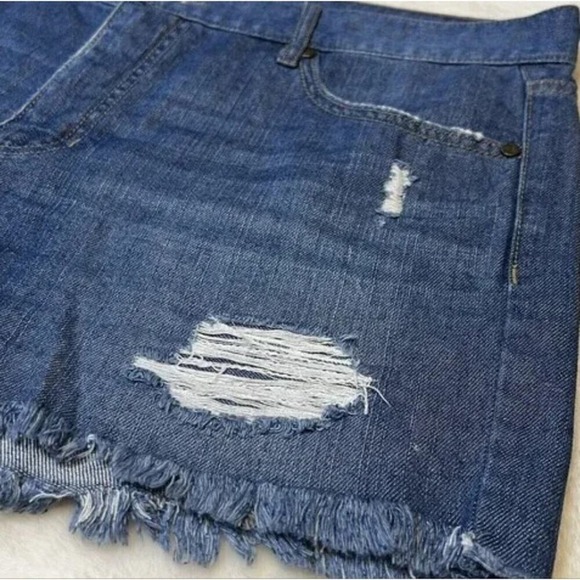 Rachel Hollis Jean Shorts‎ Women's Distressed Denim plus size 18W - Picture 4 of 9